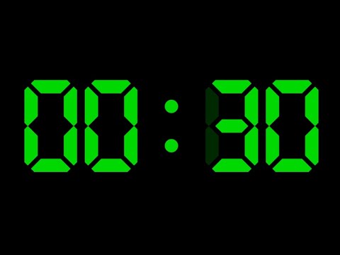 30 Second Countdown Digital Timer with Alarm Sound