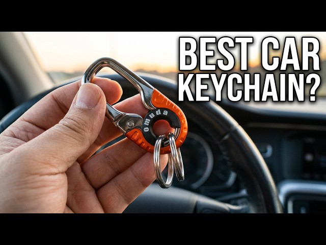Omuda Premium Locking Carabiner Keychain - Detachable Hook Key Ring For Men & Women (Orange)