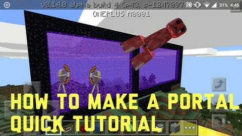 Minecaft : how to make a basic portal (quick tutorial)