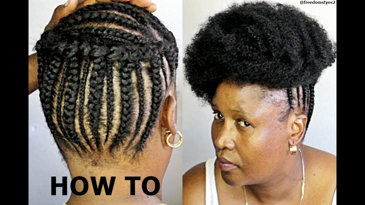 HOW TO DO NATURAL LOOKING CROCHET BRAIDS WITH CORNROWS 