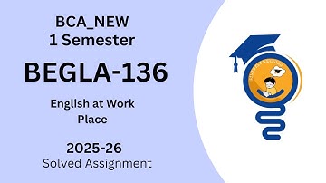 BEGLA-136 solved assignments | 2025-26 | BCA_NEW 1 SEM | ignou assignments | BCA