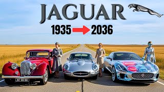 JAGUAR Car Evolution (1935–FUTURE) | 27 LEGENDARY MODELS in 2 Minutes!