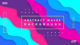 Abstract Waves Background In Adobe Illustrator CC