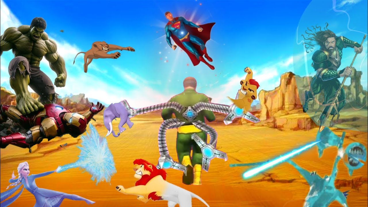 الاسد سيمبا الشجاع فر مواجهه رجل الاخطبوط والاشرار في الغابه قصص الاسد سيمبا #حكايات_زعبوله