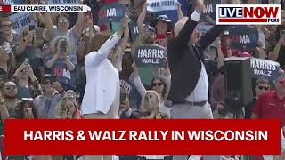 WATCH IN FULL: Harris, Walz speak to crowd at Wisconsin rally | LiveNOW from FOX