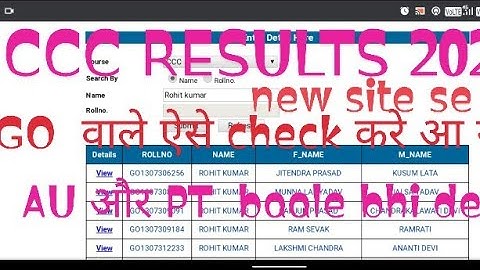 CCC RESULTS 2021 || CCC Go baale dekhe result || GO AU PT baalo ka result a gya
