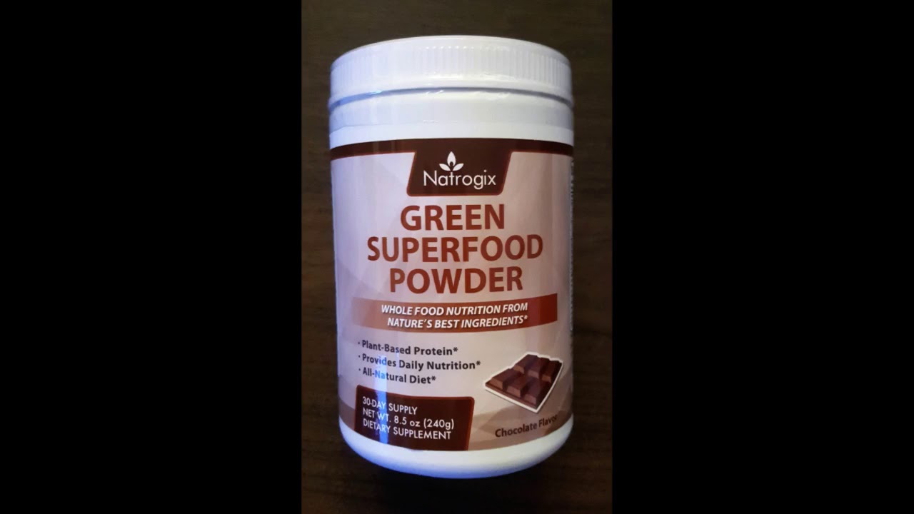 Natrogix Green Superfood Powder - Plant-Based Protein, Achieve Daily Food Nutrition