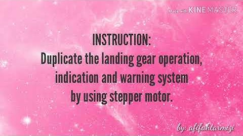 MOCK UP LANDING GEAR USING ARDUINO