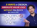 Design Absolute value logic without Abs block in Simulink #matlab #simulink #jobs #students #telugu