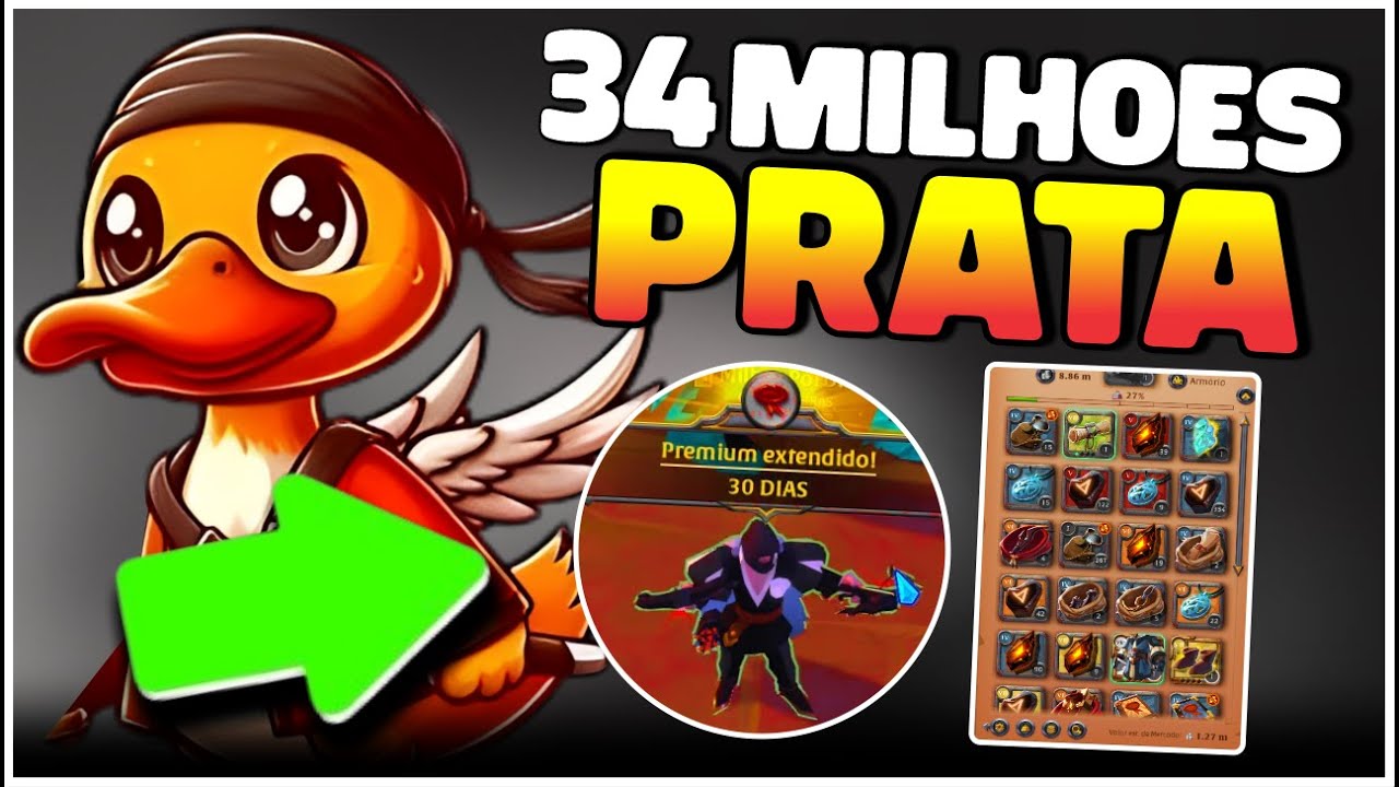 Como Fazer 34 MILHOES DE PRATA no Albion Online e Comprar a PREMIUM