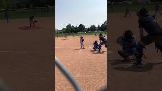 Pitches throws ball that hits batter on the eye at little league