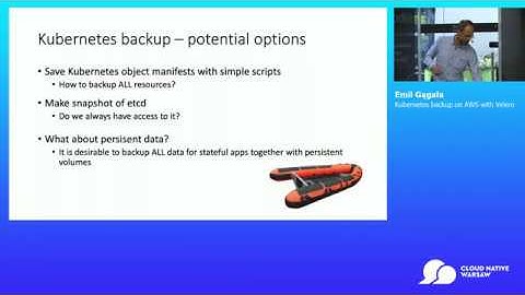 Cloud Track: How to backup and restore Kubernetes clusters on AWS? - Emil Gągala