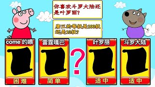 Peppa Pig Takes The Exam Choose Ye Luoli Or Douluo?