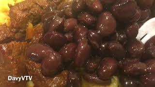 Davyvtv Shorts Cuban Style Arroz Amarillo, Frijoles S, Bistec, Ensalada