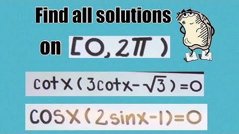 Finding solutions in an interval for a trigonometric equation in factored form ￼