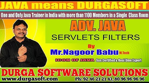 Adv Java || "SERVLETS FILTERS"|| by Nagoor Babu Sir