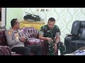 Perkuat Sinergitas TNI-Polri, Kapolres Purwakarta Silaturahmi ke Batalyon Armed 9/Pasopati.