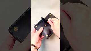 7532｜トラッカーウォレット ショートタイプ｜総手縫い革財布 – OUGI