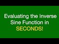 Evaluating the Inverse Sine Function in SECONDS! @MathnoteswithBrian