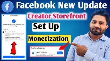 Facebook new update | Creator storefront set up facebook | Facebook monetization setup |