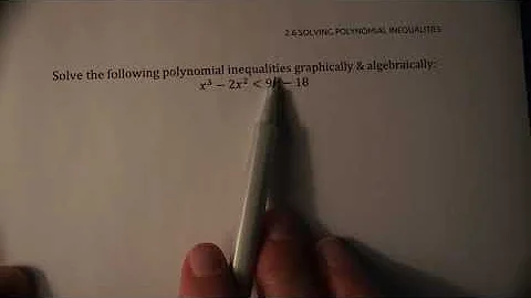Solving Polynomial Inequalities (Advanced Functions 4U - MHF4U)