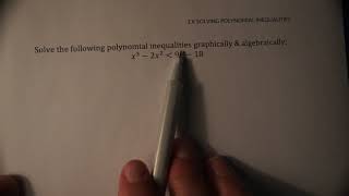 Solving Polynomial Inequalities (Advanced Functions 4U - MHF4U)