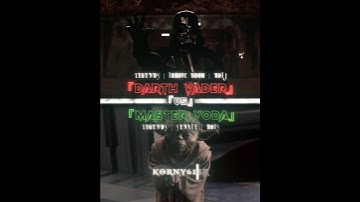 Darth Vader VS Master Yoda | Legends #trending #starwars #shorts #1v1
