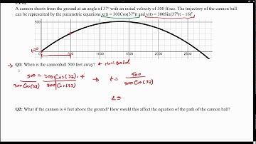 Application of Parametric Equations - Pre Calculus