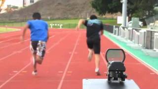 60M Increment splits timing - laser stopwatch 1m splits 5, 10 all