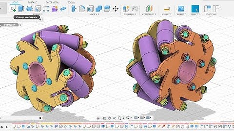 Mecanum Wheel Design |  Fusion 360 Tutorial | Spark Plug |