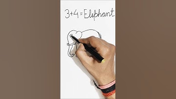 elephant drawing | How to draw an elephant |  from number 3 and 4 | hathi ka drawing | easy drawing