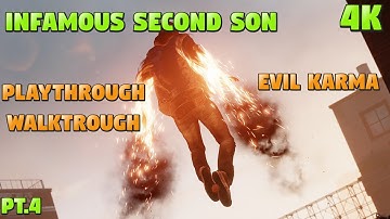 inFAMOUS Second Son 4K | Evil Karma | Playthrough/Walkthrough: Pt. 4 Finding Sniper | No Commentary
