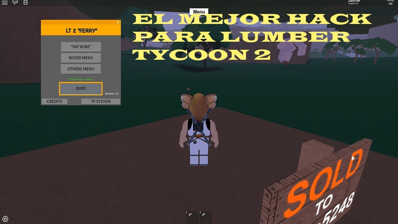 El Mejor Hack De Lumber Tycoon 2 Youtube - conseguir madera dorada y zombie en lumber tycoon 2 roblox 5