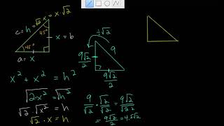 Special Right Triangles: 45-45-90 Right Triangles (2 of 2)