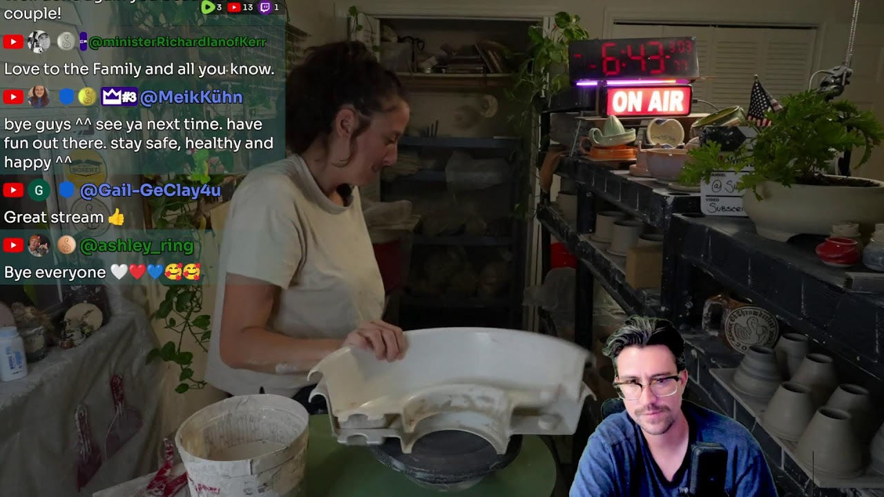 Live 🔴 Episode 192 Swan City Ceramics 🦢 Pottery Livestream