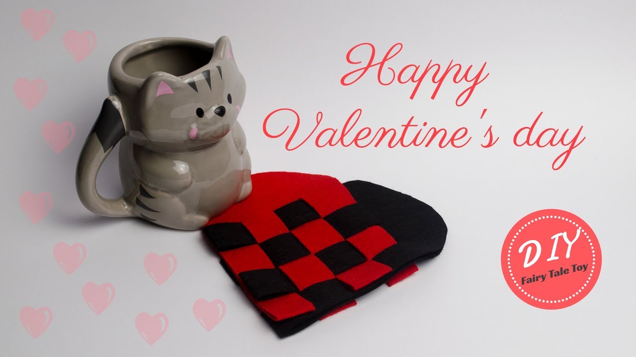 DIY Подарок ко дню святого Валентина своими руками поделки с детьми подставка под чашку