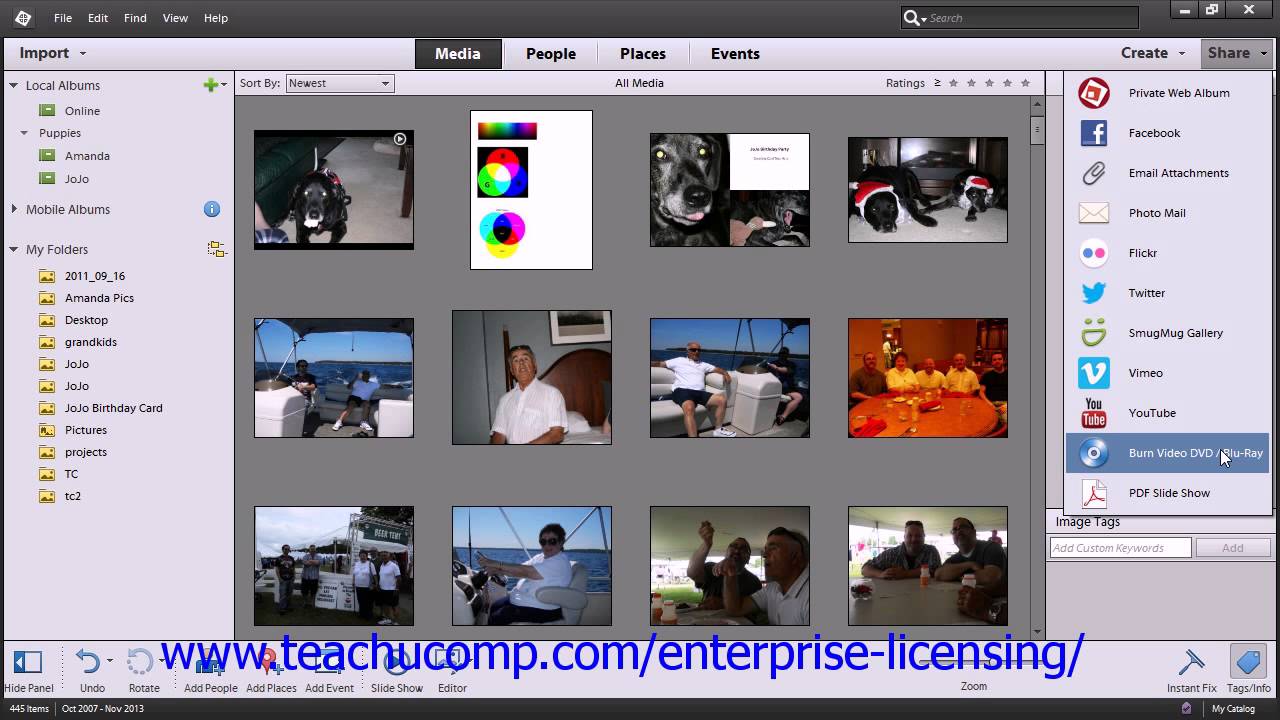 Adobe Photoshop Elements 12 Tutorial Printing, Sharing & Creating ...