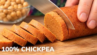 Chickpea Salami in a Pan! So Delicious & Easy!
