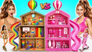 We Build Amazing Sport Houses | Carboard VS Fluffy Challenge by DiLi World