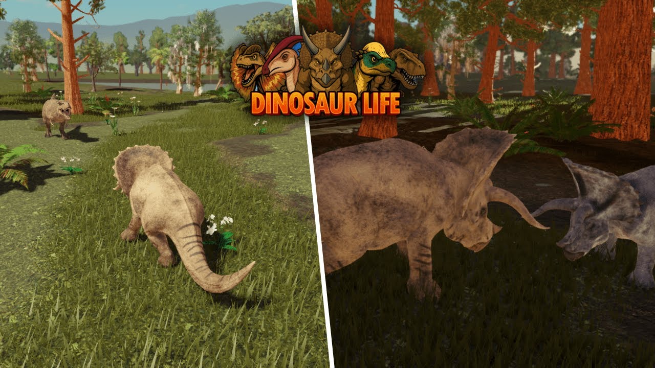 Triceratops (Trike) Hunting Everyone in Dinosaur Life ⏐ ROBLOX 🦕