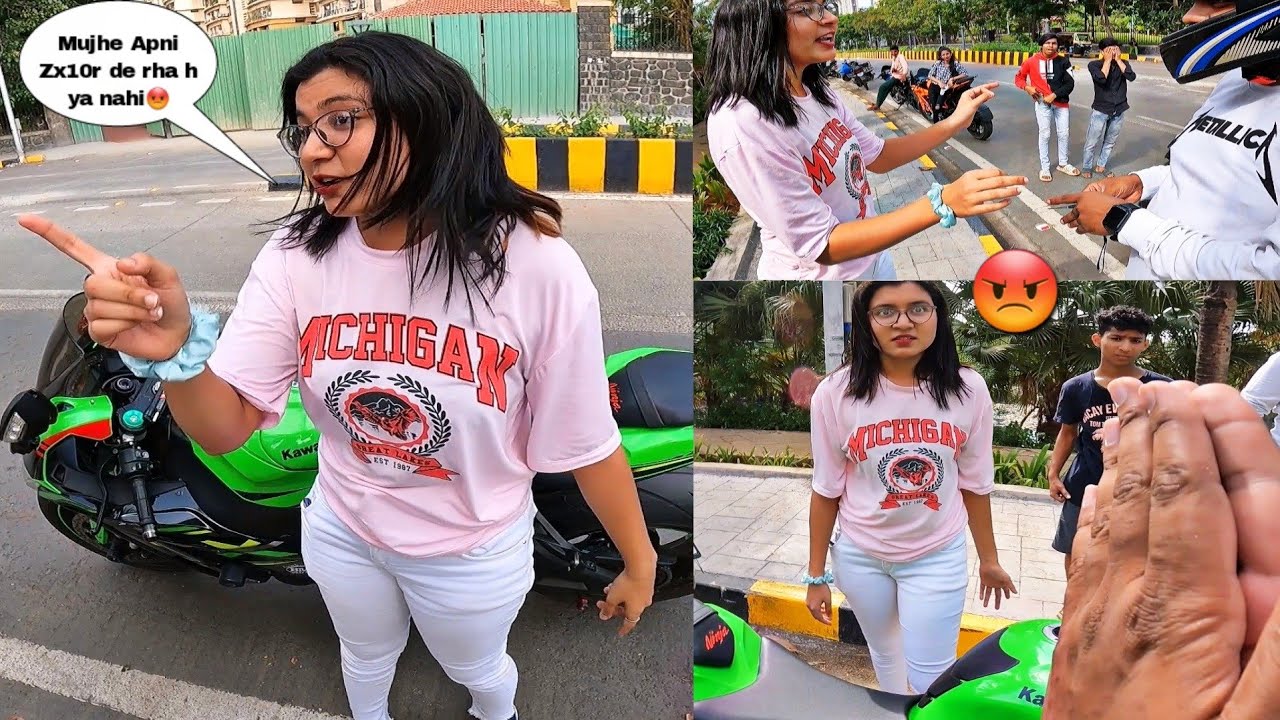 Girl se Fight😡for My Loud Zx10r|Activa se Zx10r pe Switch😱|Must Watch|Z900 Rider