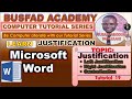 19 Justification (Texts Alignment): Left, Right, and Perfect Justification. and Centralize