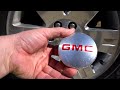 4 Pieces Sliver Red Wheel Center Caps 3.25" 83mm for 2013-2023 GMC Yukon Denali XL Sierra 1500