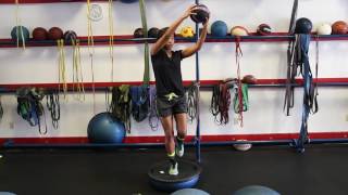 One foot bosu ball balance drill screenshot 4