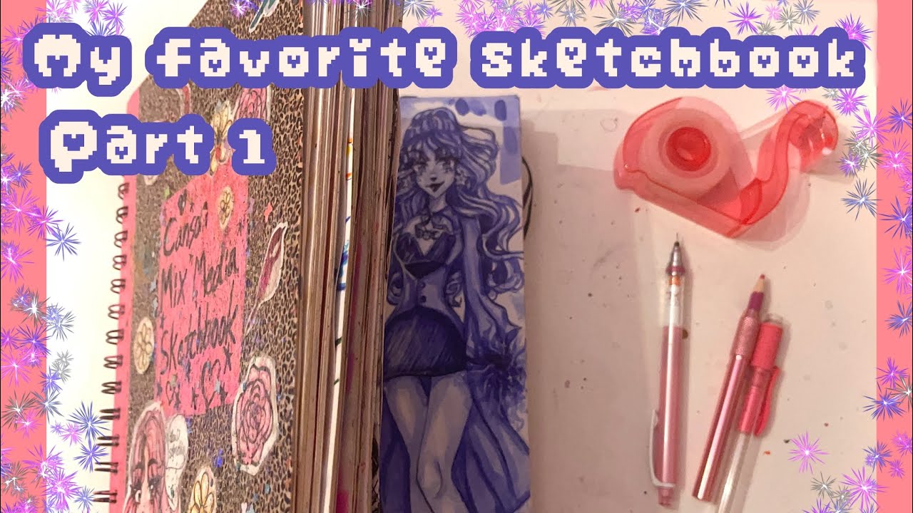Sketchbook tour 📖 mixed media sketchbook part 1 2021-2024 - YouTube
