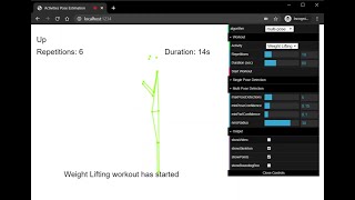 Activity Recognition in browser using Pose Estimation