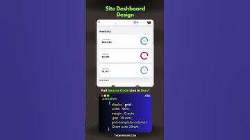 Responsive Dashboard Design #csstricks #coding #css #javascript #coder #codingbootcamp