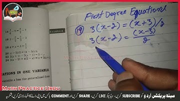 First Degree Equation Applied Math For Business | First Degree Equations   Exercise 1.1 Question 19