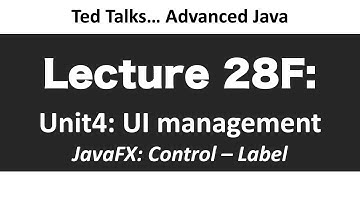 CSCI2120 - Lecture 28F  Unit4-UI - JavaFX - Label
