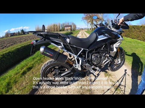 Triumph Tiger 900 decat exhaust comparison